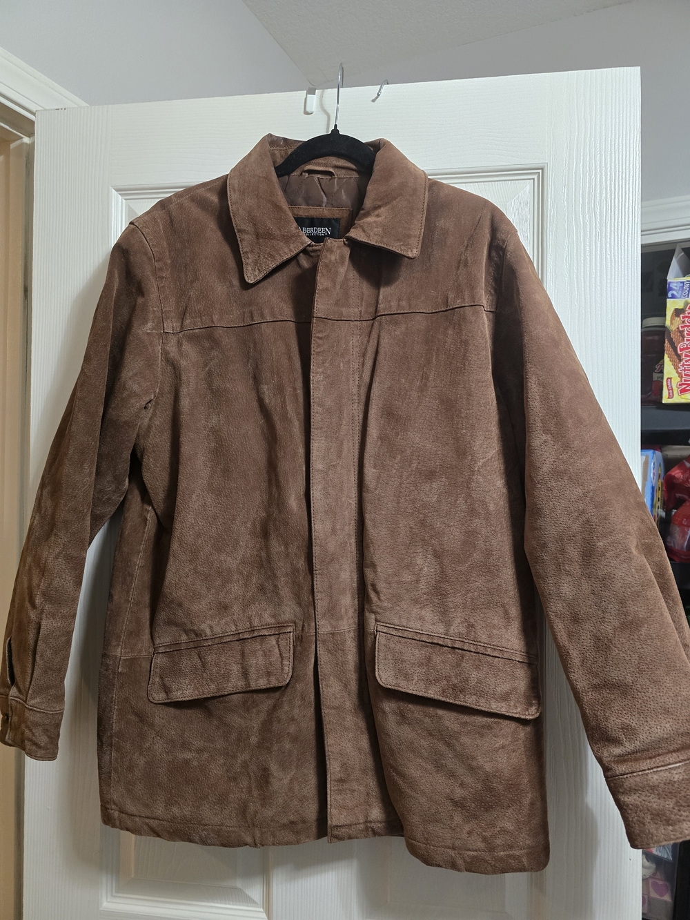 Men's Brown Suede Shirt Jacket - Unknown Brand